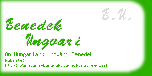benedek ungvari business card