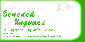 benedek ungvari business card